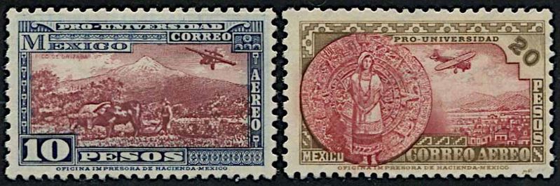 1934, Messico, Posta Aerea, “A Profitto dell’Università”  - Asta Storia Postale e Filatelia - Cambi Casa d'Aste