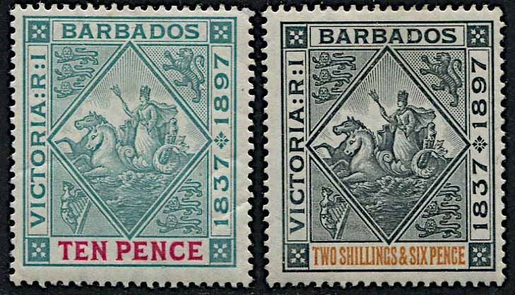 1897/98, Barbados, Diamond Jubilee  - Auction Postal History and Philately - Cambi Casa d'Aste