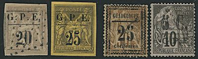 1884/1891, Guadalupa, Francobolli di Colonie Francesi Soprastampati, Nuovi o Usati