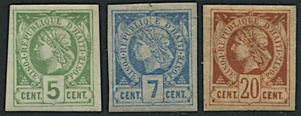 1881, Haiti, prima serie non dentellata