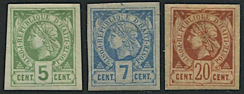 1881, Haiti, prima serie non dentellata  - Auction Postal History and Philately - Cambi Casa d'Aste