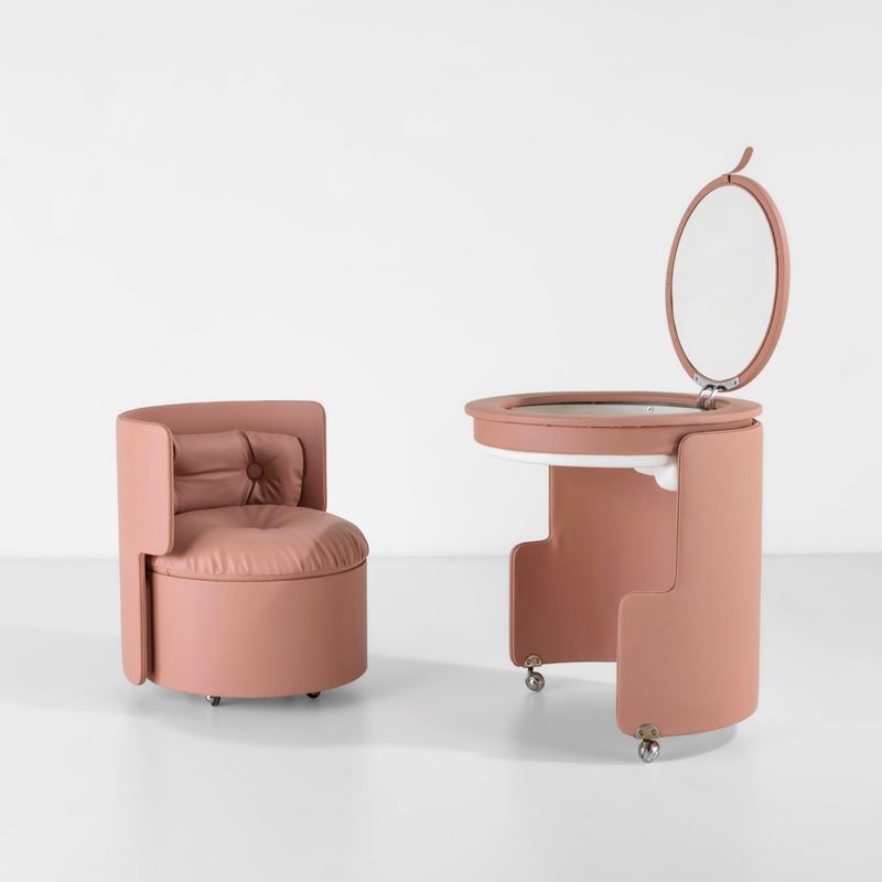 Luigi Massoni : Toilette e poltrona mod. Dilly Dally  - Auction Design200 - Cambi Casa d'Aste