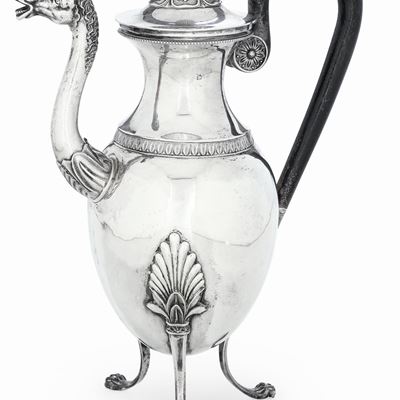 Caffettiera. Modena, Prima Metà del XIX Secolo. Argentiere Mauro Baisi (1811-1833)