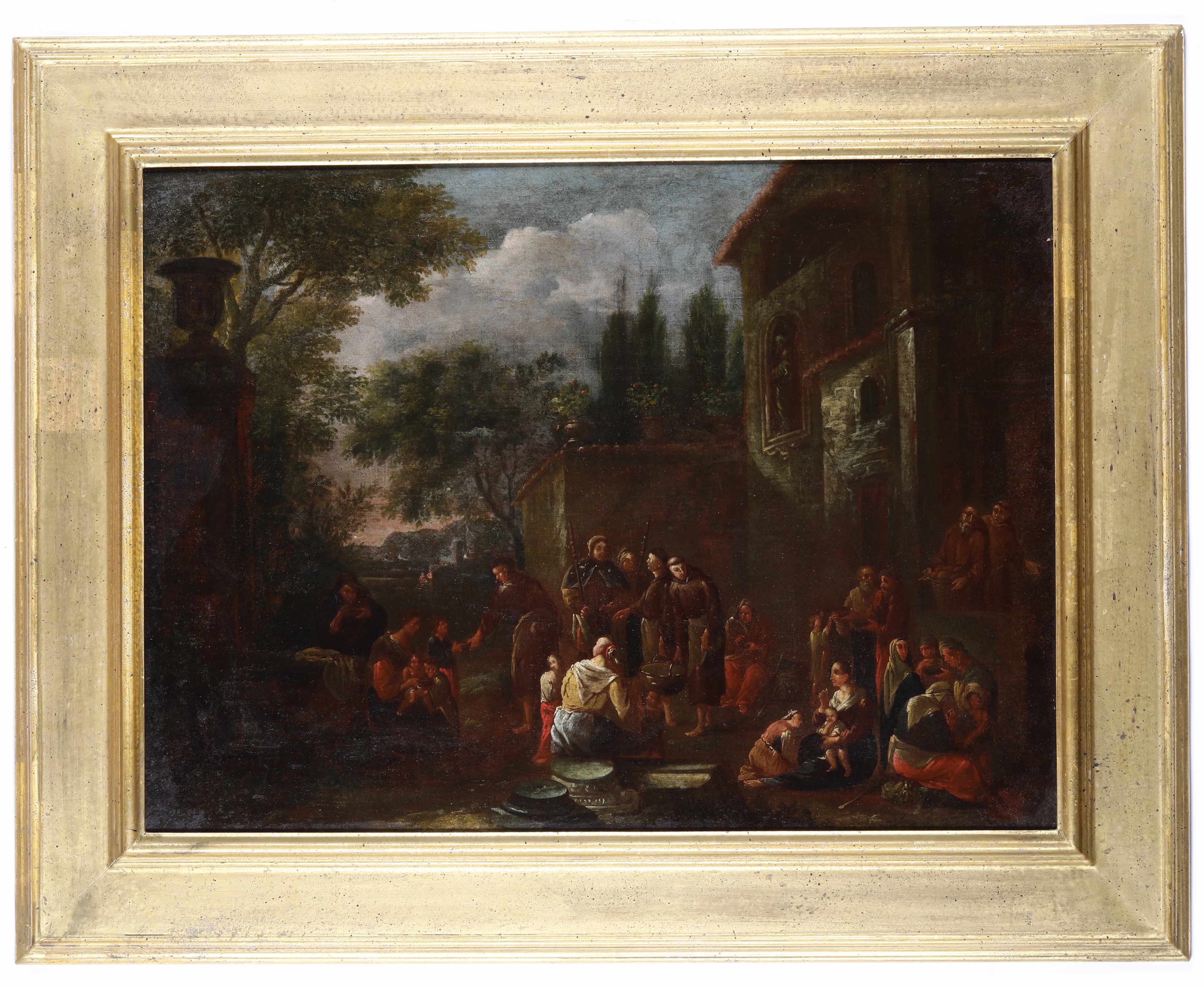 Scuola Romana del XVIII Secolo Scena Popolare