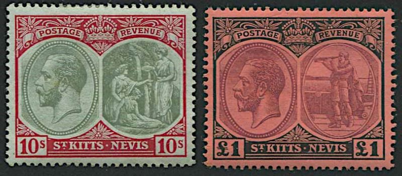 1920, St. Kitts and Nevis, George V  - Asta Storia Postale e Filatelia - Cambi Casa d'Aste