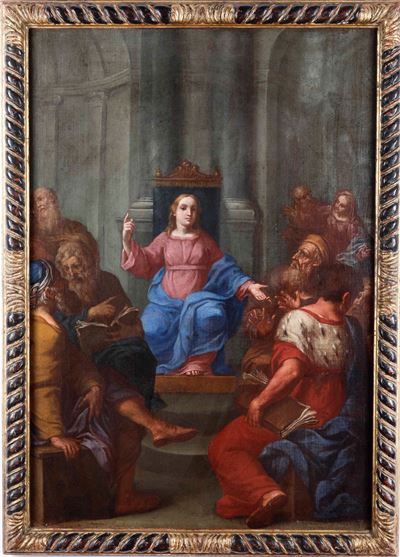 Scuola Romana del XVII Secolo Gesù tra i Dottori