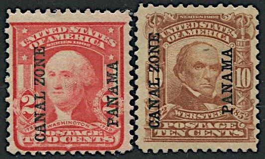 1904, Panama, Canal Zone, United States stamps  - Asta Storia Postale e Filatelia - Cambi Casa d'Aste