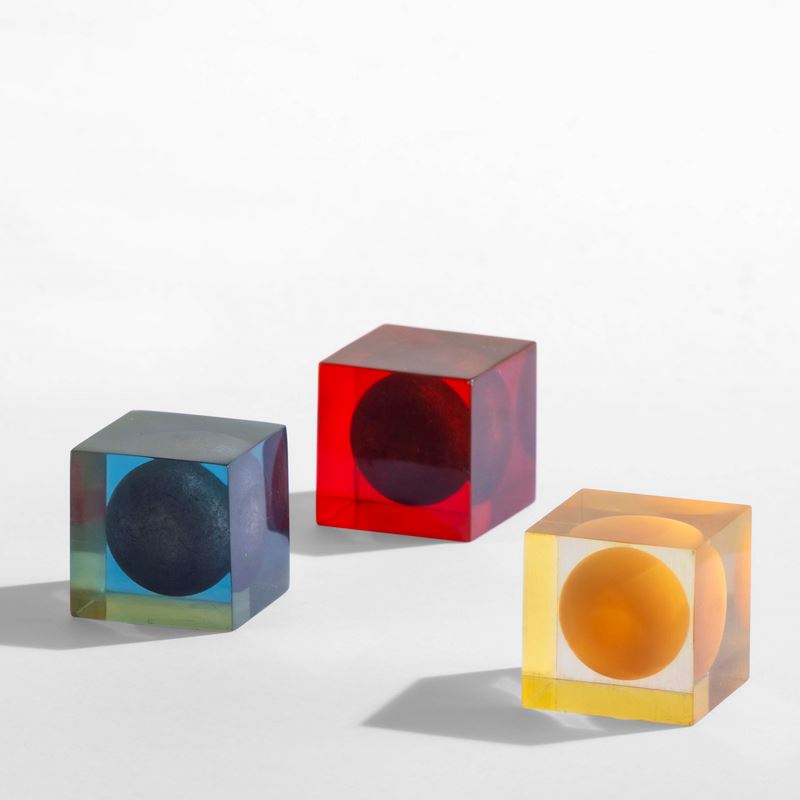 Enzo Mari : Tre Cubi scultura mod. 3018  - Auction Design200 - Cambi Casa d'Aste