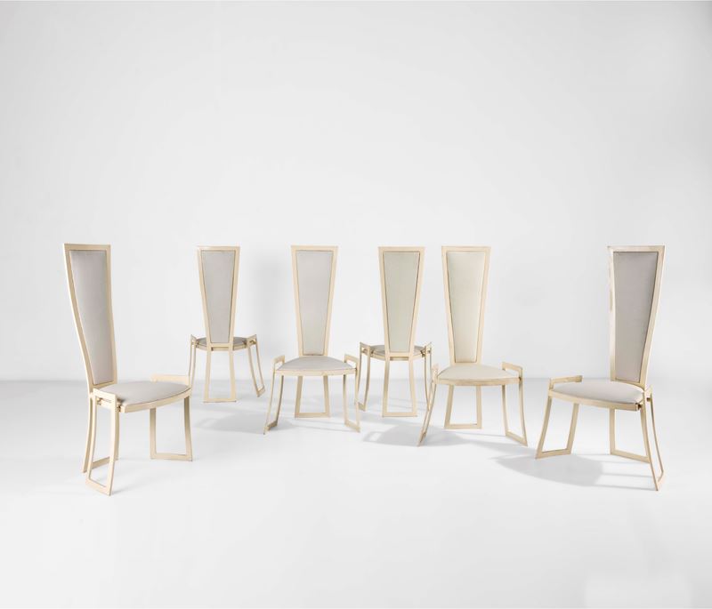 Marzio Cecchi : Sei sedie  - Asta Design200 - Cambi Casa d'Aste