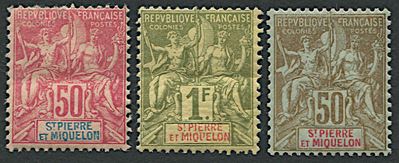 1892/1908, Saint Pierre Et Miquelon, Two Set