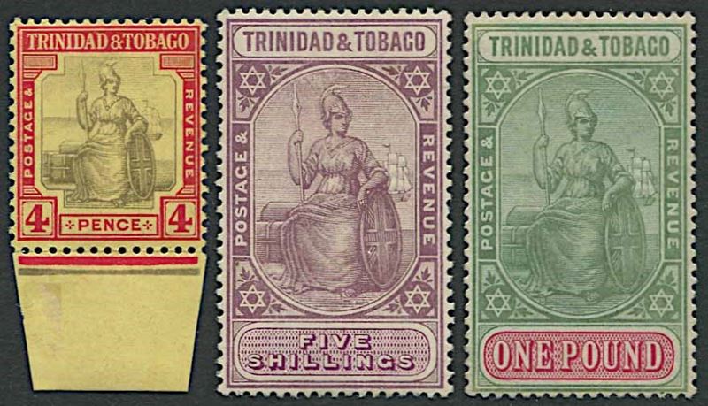 1913/23, Trinidad and Tobago, set of eight  - Auction Postal History and Philately - Cambi Casa d'Aste