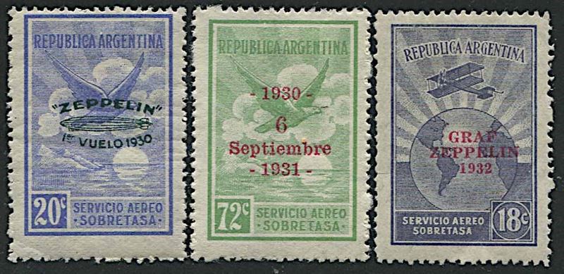 1930/31, Argentina, Air Post, three sets  - Auction Postal History and Philately - Cambi Casa d'Aste