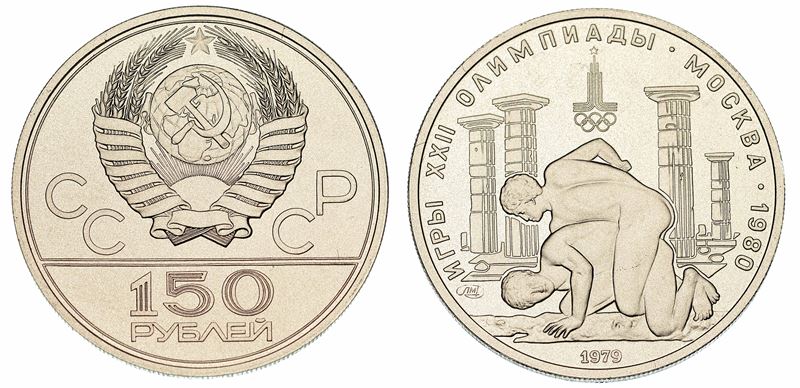 RUSSIA. URSS, 1917-1991. 150 Rubli. Olimpiadi di Mosca 1980.  - Auction Numismatics - I - Cambi Casa d'Aste