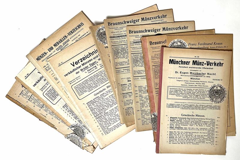 Lotto di dieci listini di vendita.  - Auction Numismatics - I - Cambi Casa d'Aste