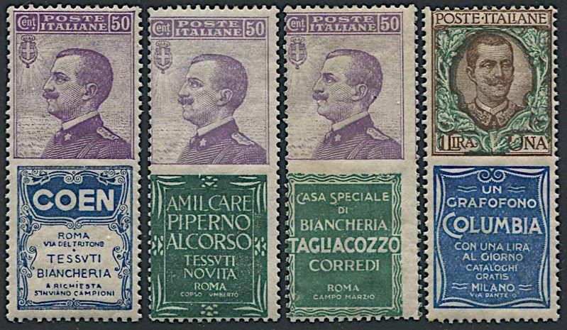 1924/25, Regno d’Italia, pubblicitari  - Auction Postal History and Philately - Cambi Casa d'Aste