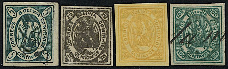 1867/68, Bolivia, “Condor” issue  - Asta Filatelia - Cambi Casa d'Aste