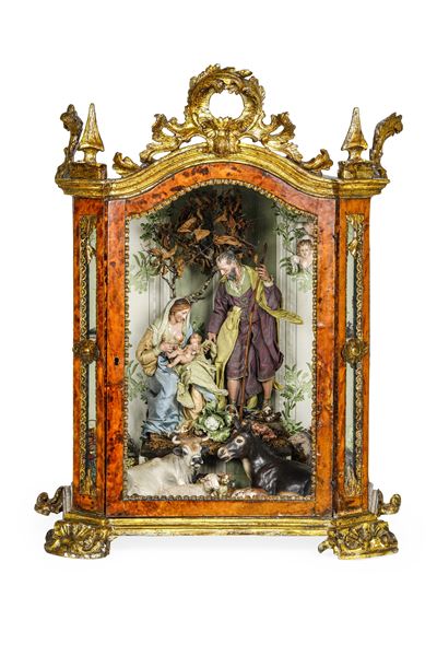 Sacra Famiglia Entro Teca Architettonica. Arte Presepiale Napoletana del XIX-XX Secolo