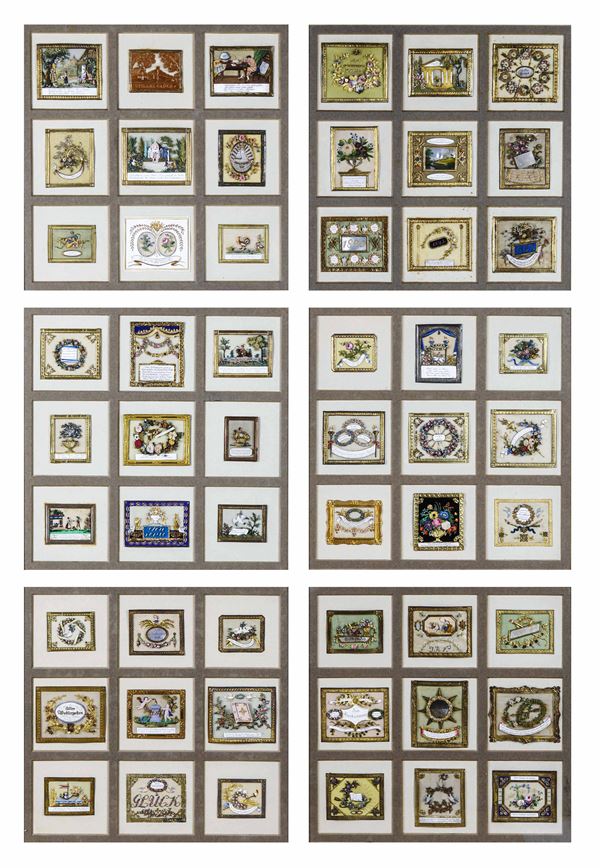Collezione di cinquantaquattro miniature benaugurali. Differenti epoche e manifatture del XIX-XX secolo