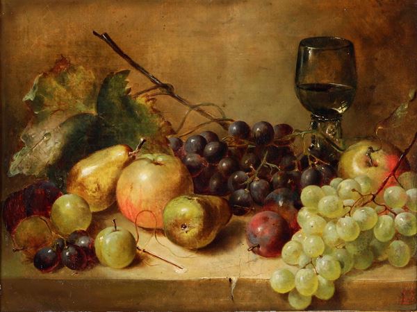 Pittore del XIX secolo Coppia di nature morte