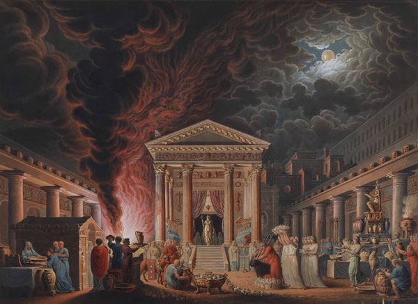 Scuola neoclassica del XIX secolo Scena di sacrificio