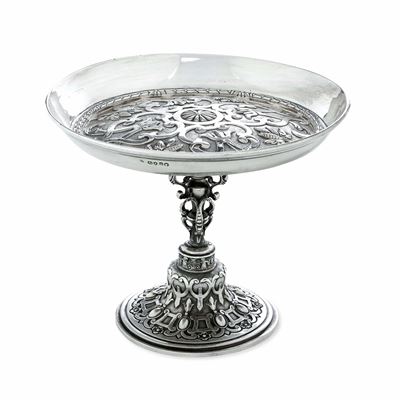 George Fox, Tazza in argento fuso traforato e cesellato (Londra, 1873)