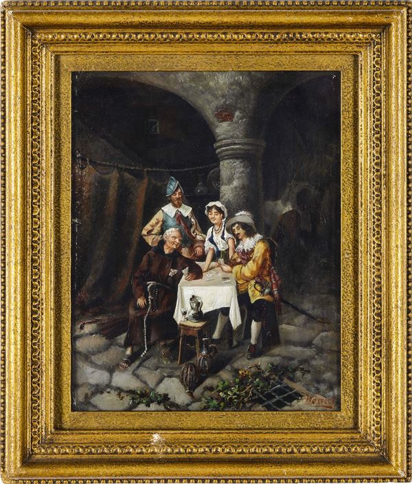 J. Serret (XIX-XX secolo) The card party