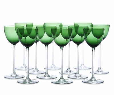 Dodici Calici in Cristallo Baccarat Color Verde
