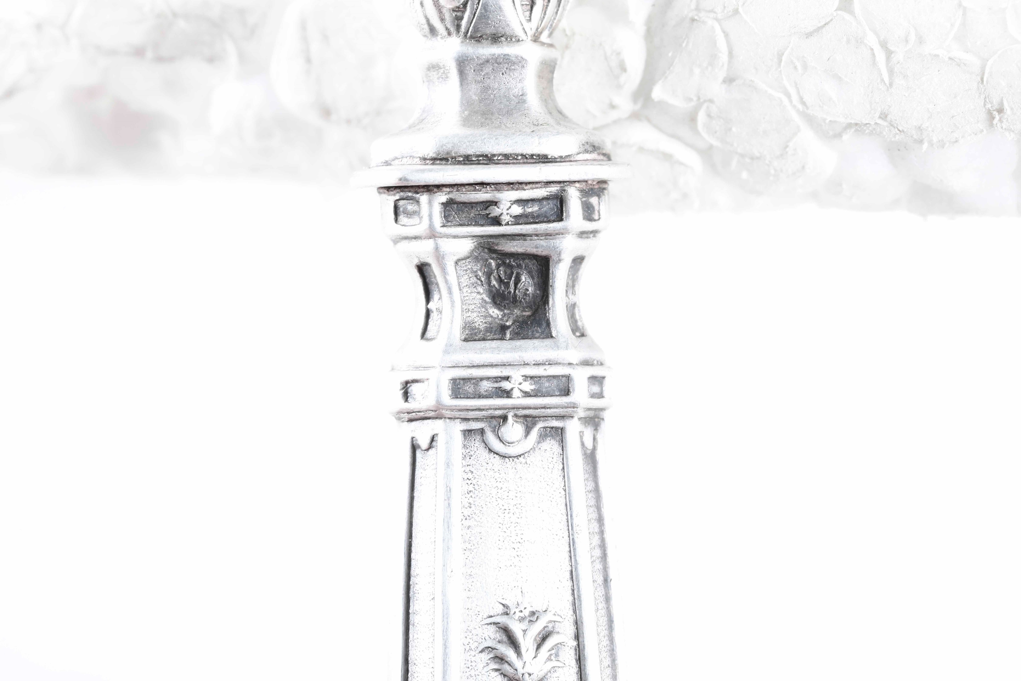 Set di Quattro Posate da Portata. Argento Fuso, Traforato e Cesellato Francia Inizio XX Secolo