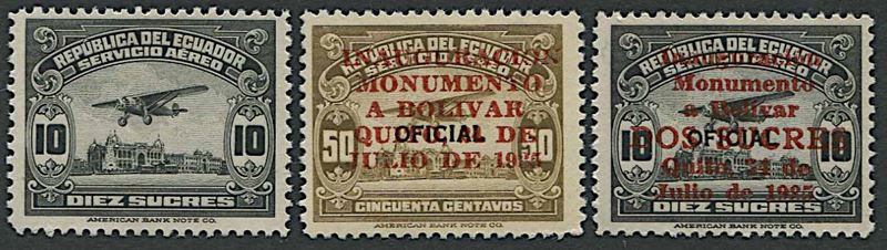 1929/35, Equador, Air Post, four set  - Asta Storia Postale e Filatelia - Cambi Casa d'Aste