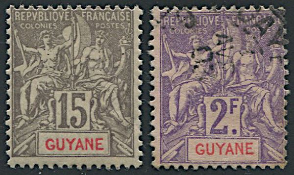 1900/04, French Guyane, set of six