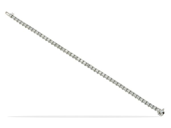 Brilliant-cut diamond line and low-karat gold bracelet