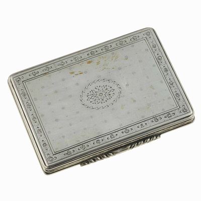 Buccellati (attrib.), Portabiglietti da visita in argento 800