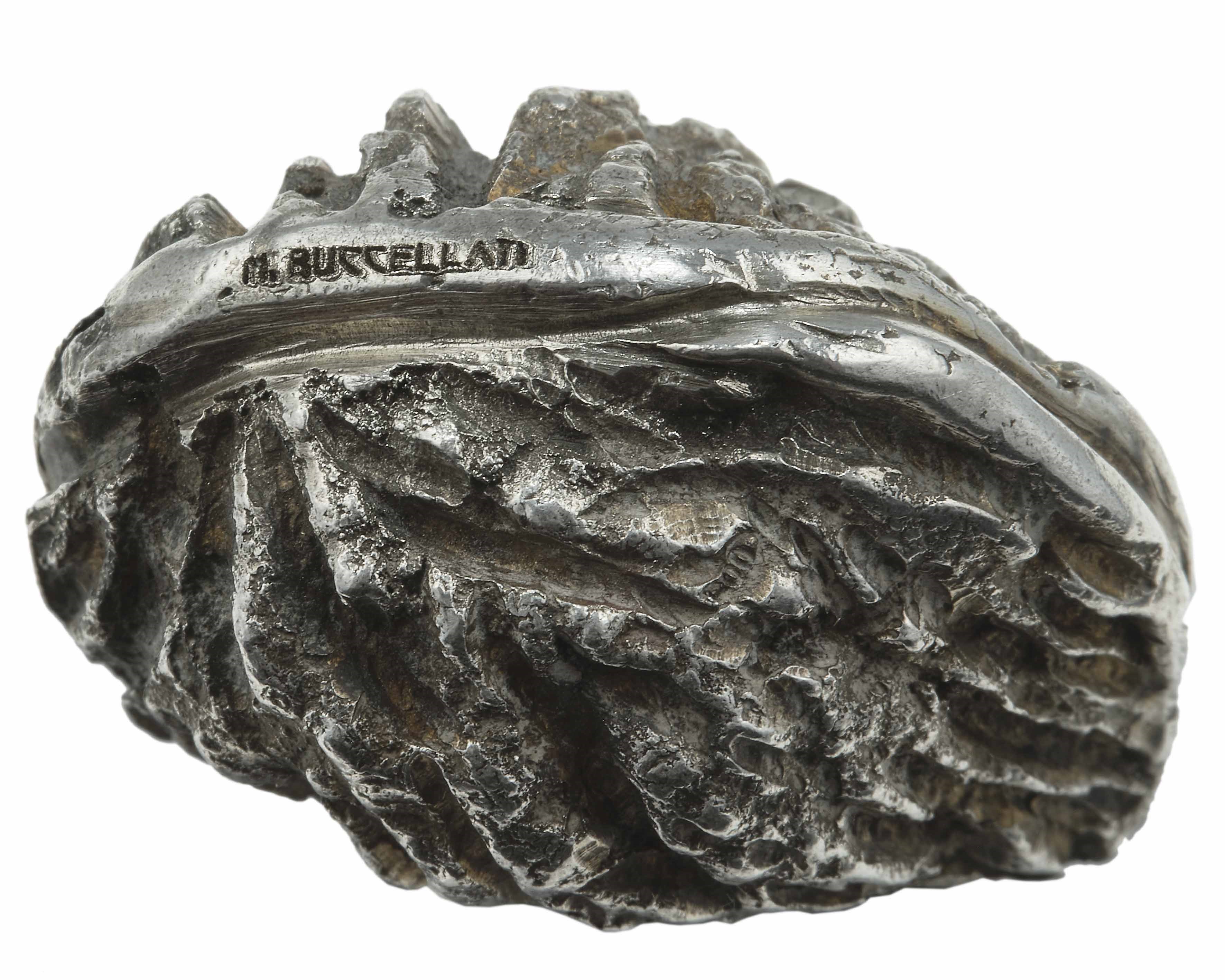 M. Buccellati, Lotto di frutta secca in argento 800 (otto oggetti)