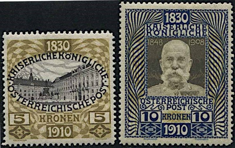 1910, Austria, "80° Compleanno di Francesco Giuseppe I"  - Asta Storia Postale e Filatelia - Cambi Casa d'Aste