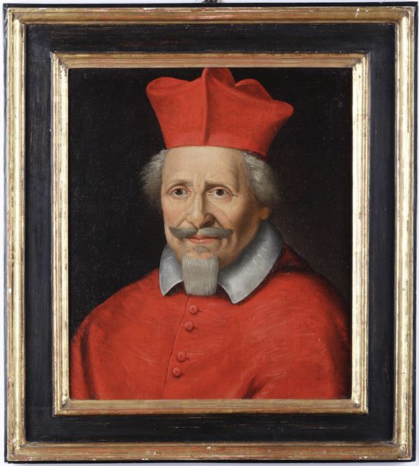 Scuola romana del XVII secolo Ritratto di cardinale