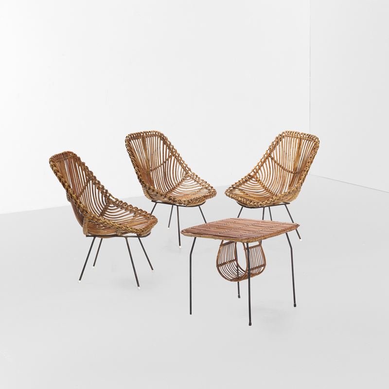 Tre sedie e un tavolo  - Auction 20th century furnitures - Cambi Casa d'Aste