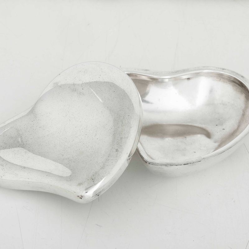 Scatola a Cuore. Designer Elsa Peretti per Tiffany & Co. Italia, Ultimo Quarto del XX Secolo, Arg...