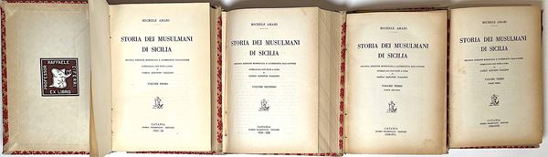 AMARI M. Storia dei musulmani di Sicilia. Voll. I-II-III (parte seconda e terza).