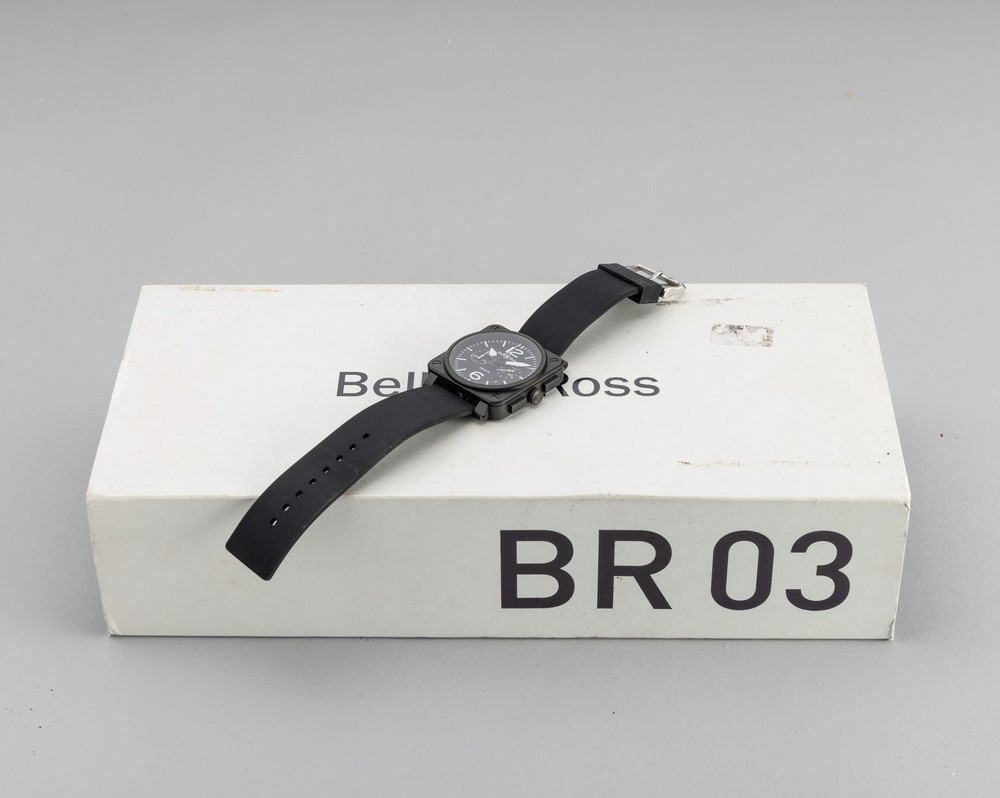 Bell & Ross - Black Matte Chrono in Acciaio con Trattamento Pvd di Forma Quadrata Unico nel Suo G...