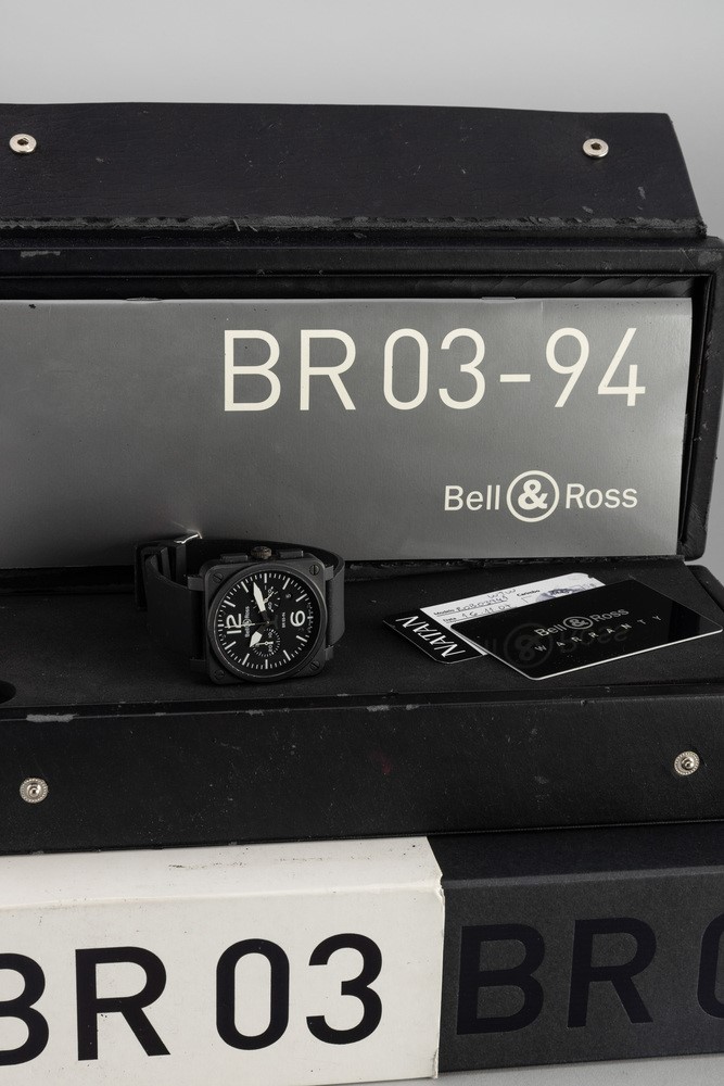 Bell & Ross - Black Matte Chrono in Acciaio con Trattamento Pvd di Forma Quadrata Unico nel Suo G...