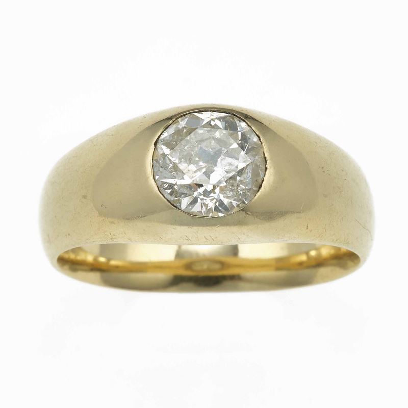 Anello con diamante di vecchio taglio di ct 1.70 circa  - Asta Fine Jewels - Cambi Casa d'Aste