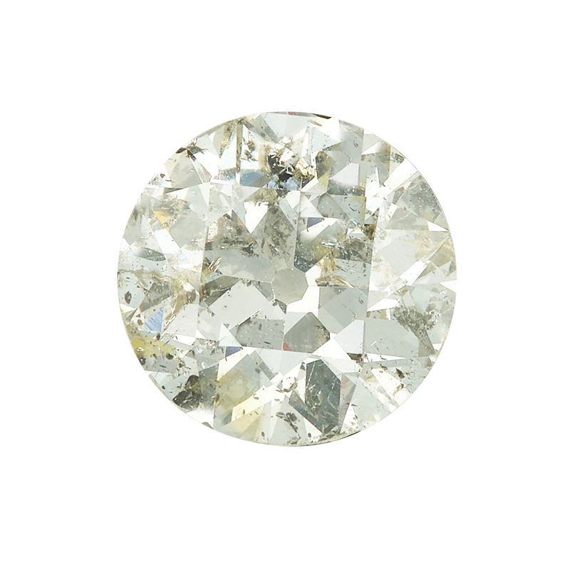 Diamante di vecchio taglio di ct 5.94, colore Q-R, caratteristiche interne P2, fluorescenza UV molto debole azzurra  - Asta Fine Jewels - Cambi Casa d'Aste