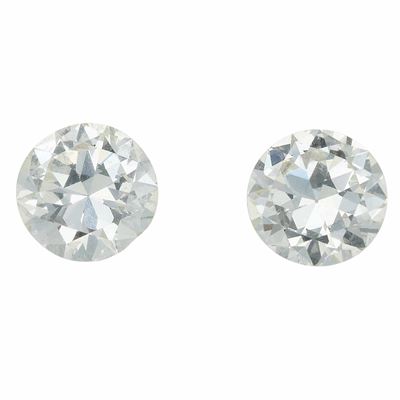 Gemmological Report R.A.G. Torino, Coppia di diamanti taglio circular per orecchini (ct 2,30 e 2,...