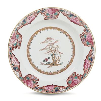 Piatto “al Pino D’oro”milano, Manifattura di Pasquale Rubati, 1770-1780