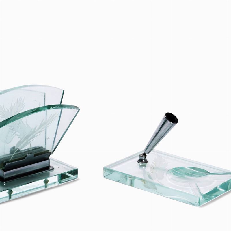 Fontana Arte : Set da scrivania  - Auction 20th century furniture - Cambi Casa d'Aste