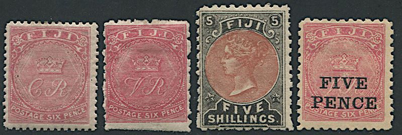 1871/1893, Fiji, group of issues  - Asta Filatelia - Cambi Casa d'Aste