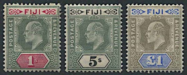 1903, Fiji, Edward VII, watermark “Crown CA”