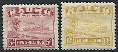 1924/28, Nauru, No Watermark, Set Of Fourteen