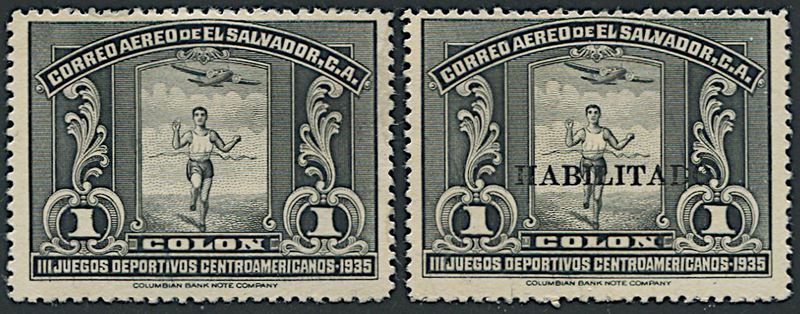 1935, Salvador, Central America Games, set of five  - Asta Filatelia - Cambi Casa d'Aste