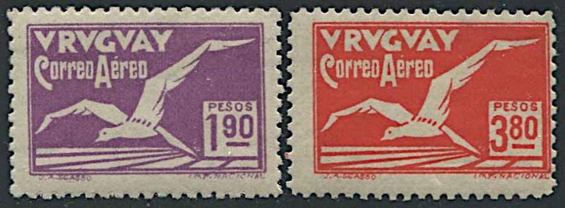 1928, Uruguay, Air Post, set of twelve  - Asta Storia Postale e Filatelia - Cambi Casa d'Aste
